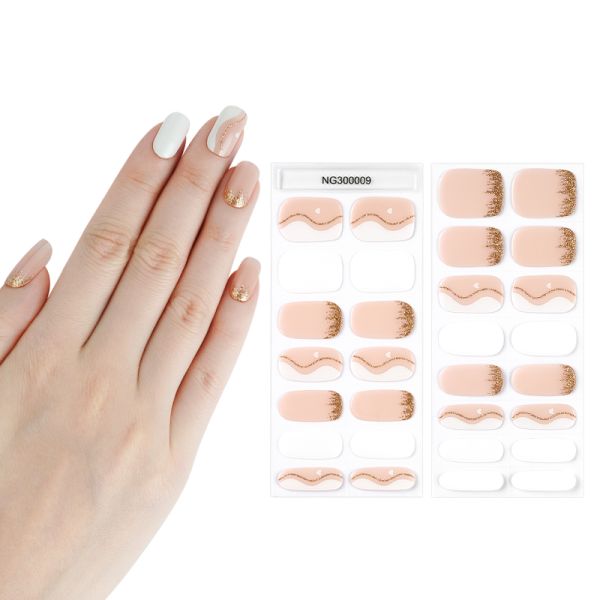 Fashionable Nail Beauty Products Self-Adhesive Gel Stickers for Semi Cured Nails