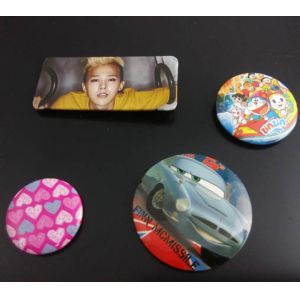 China ruiwan promotional tin badge,various sizes and shape for choose