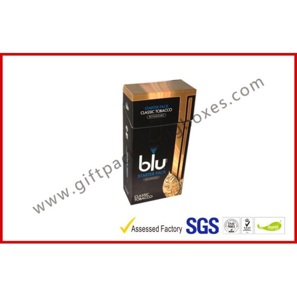Buy Custom Paper Cigarette Cigar Gift Box With Gradient Golden Printing at wholesale prices