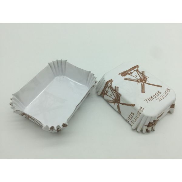 Windmill Pattern Paper Baking Liners Mini Cupcake Liners PET Coated Film