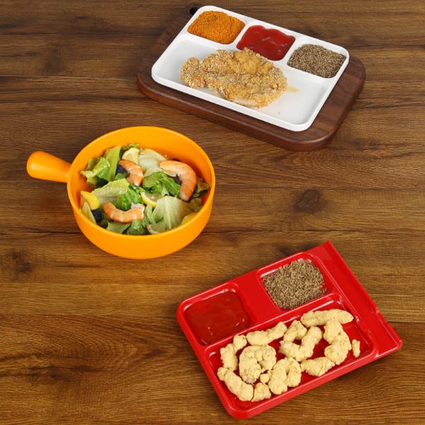 Healthy Colorful Melamine Dinner Plates with/without Pattern for Wholesale Non