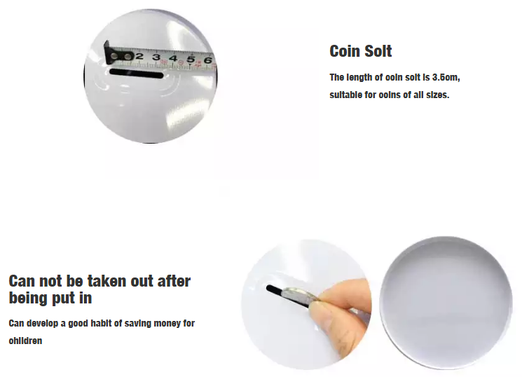 0.2mm Thickness Tin Can Piggy Bank With Unicorn Kids Gift Saving Money Box