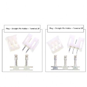 Original PH2.0 Pitch 2.0MM Connector Plug + Straight Pin Holder + Terminal 2P 3P