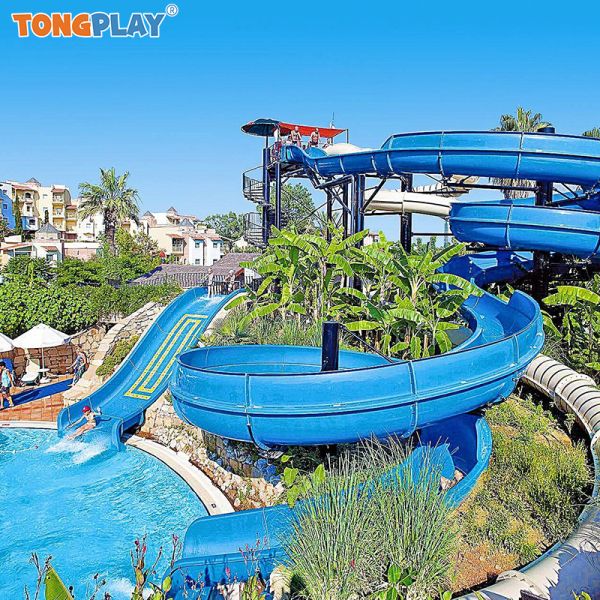 Buy Children Amusement Water Park Equipment Swimming Pool Fiber Glass Slide at wholesale prices