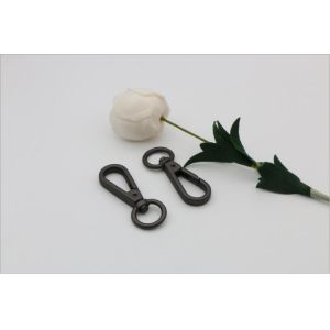 OEM bag fitting gunmetal color zinc alloy 13.3 mm hardware snap hook for straps