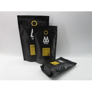 Coffee packaging customzied stand up bag with zipper , one way valve