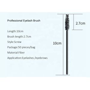 50 Pcs Plastic Disposable 10cm Eyelash Extension Cleaning Brush