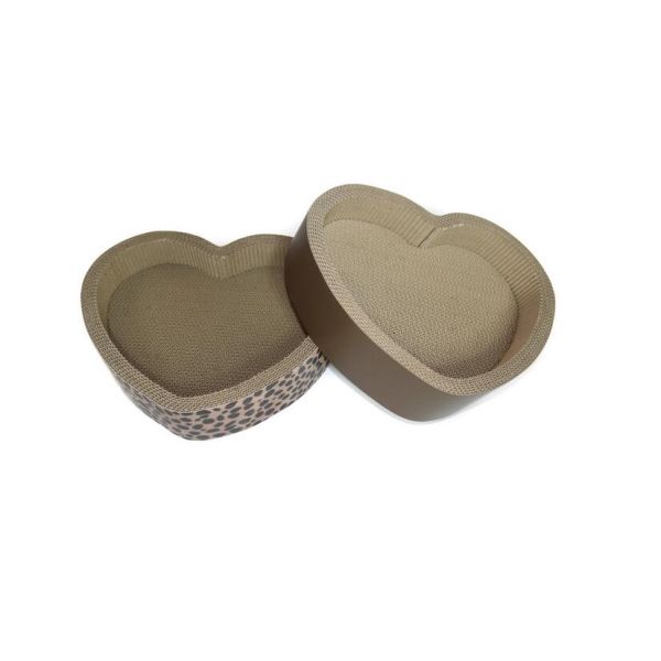 Heart Shaped Cardboard Cat Scratcher Lounge Recyclable Premium Corrugated Paper