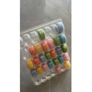 Macaron 35 Transparent Tray Packaging Handmade Box Macaron Packaging Chocolate