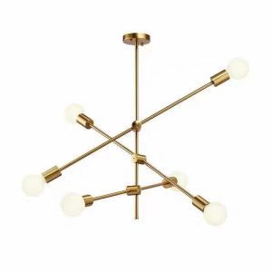 Gold LED Hanging Pendant Lights Multiapplication With Led Bulbs E27