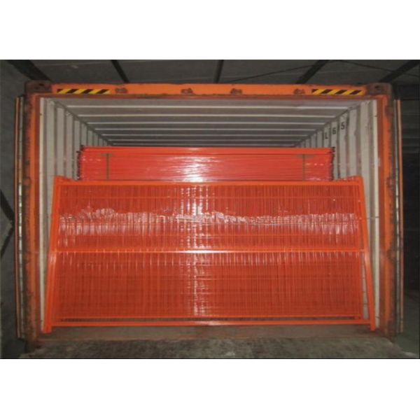 Orange Construction Temporary Fence / Welded Wire Temporary Fence Panel