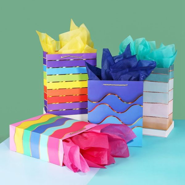 Custom Order Paper Jewelry Gift Shopping Cardboard Paper Bags with Hand Length Handle