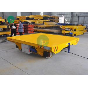 Flatbed Automatic Motorized Rail Guided Foundry Industry Transfer Carts