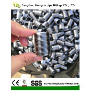 Npt long thread black & galvanized carbon steel pipe nipples
