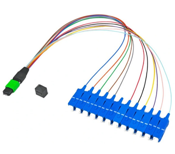 Fiber Optic MPO Multi Fiber Push On 12F LC Connectors ROHS Certification