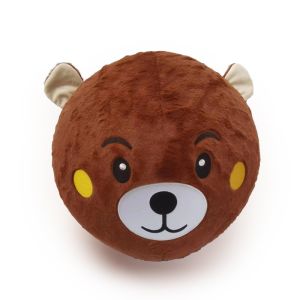 Polyester Fuzzy Panda Bear Inflatable Toy Ball 9" Diameter for Children