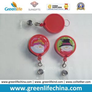 China Chirstmas Red Fashionable Promotional Gift Retractable Reel Holder W/Strap on sale