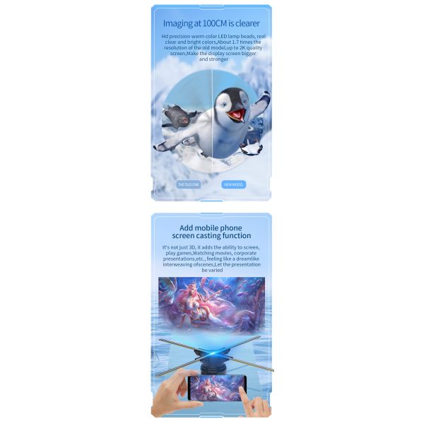 Revolutionize Your Outdoor Advertising with 100cm LED Hologram Fan 176° Viewing Angle