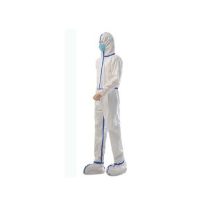 Breathable Antibacterial 65g Disposable Protective Coverall Skin Friendly