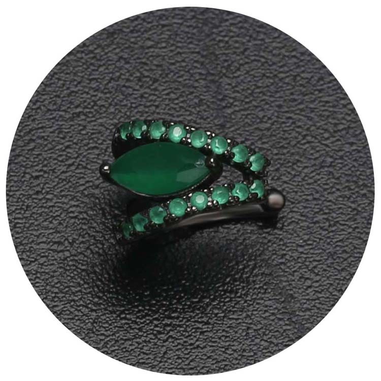 No Piercing Cartilage Ear Jewelry flower shape druzy gemstone Clip On Earrings