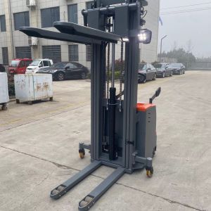 Customized leg 1.2ton 1.6ton 2ton electric pallet stacker with triplex masts