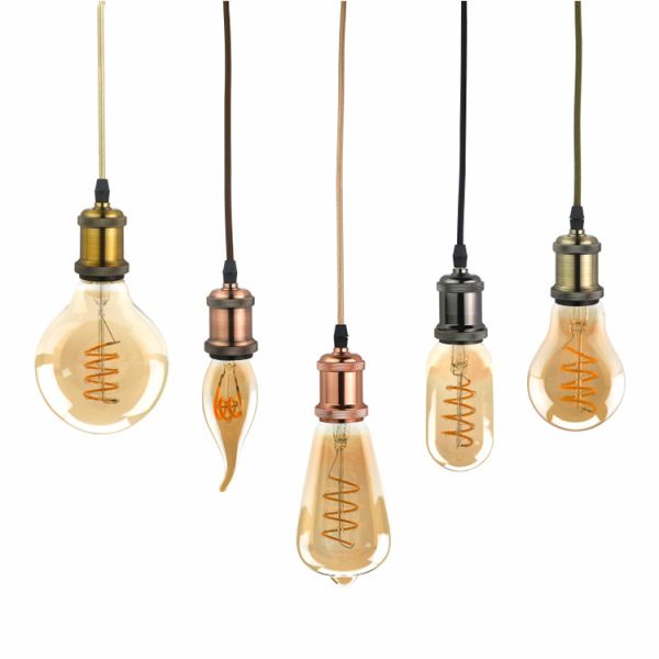 Buy 4W ST64 Soft 230V Spiral Edison Filament LED Light Bulb at wholesale prices