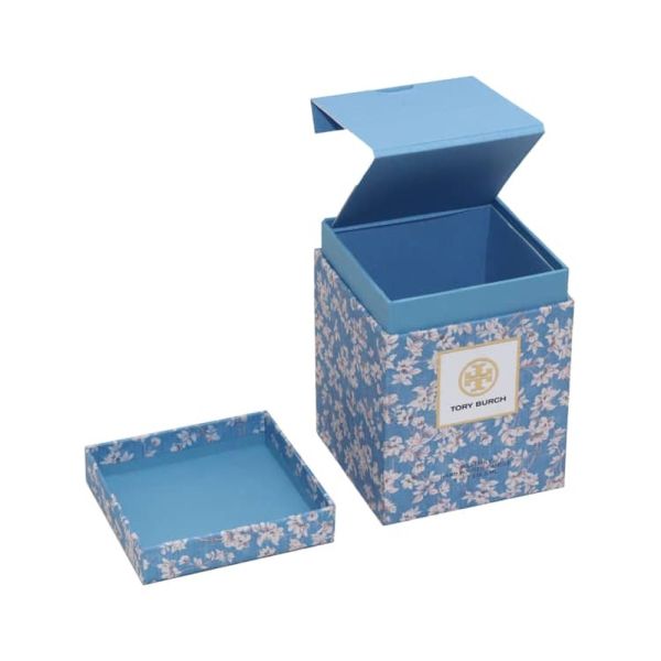 Two Piece Rigid Paper Gift Box Full Printing 9*9*12cm With Card Holder