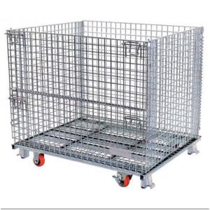 Quality Warehouse Stackable Pallet Cages Heavy Duty Ganvalnized Zinc Plated Surface for sale