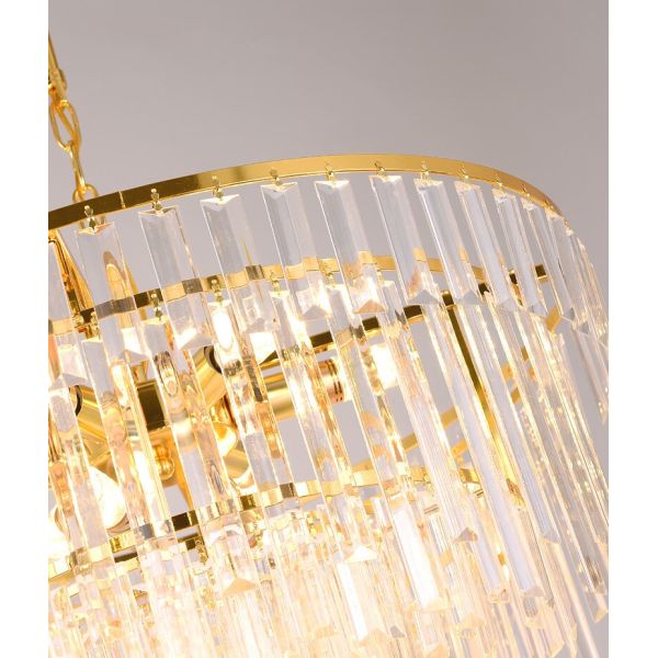 Luxury Living Room Bedroom Restaurant Pendant Light Round Crystal Creative Design Decor Chandelier Pendant Lamp