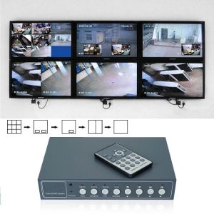 8 Channel Quad Processor , Video Quad Splitter Splitter System With Audio Alarm