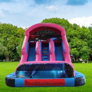 2024 Most Popular Inflatable Giant Water Slide with Pool PVC Material Custom