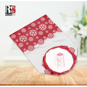 Customization Stand Up Pouch Cross Block Bottom Bags Cellophane Clear Treat Poly