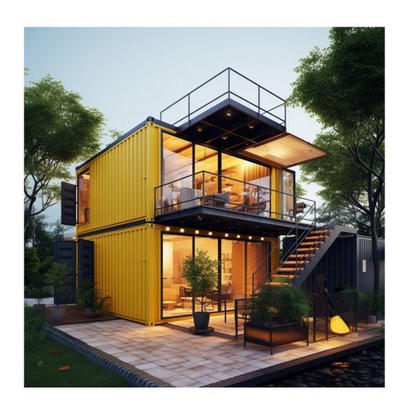 Family Steel Structure Shop 20ft/40ft EU Luxury Modern Design Prefabricated