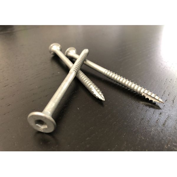 Buy 100mm Wood Deck Screws 14G Galvanised Class 3 Bugle Batten Head Screws With Ribs at wholesale prices