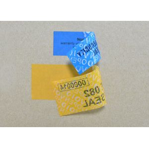 Tamper Evident Security OPEN VOID Security Labels With CMYK Printing