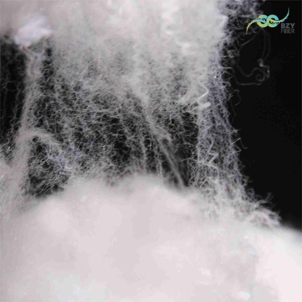 Buy Flame Retardant Regenerated Polyester Fiber 64mm A1 White Fabric Filling at wholesale prices