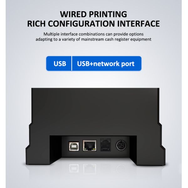 USB Ethernet Bluetooth Ports 80mm POS Printer 3 Inch Thermal Receipt Printer
