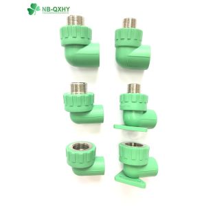 90 Degree Angle Male Threaded PPR Pipe Fittings with Brass Connection Type