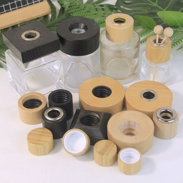 Buy Natural Solid Wood Fragrance Bottle Cap at wholesale prices
