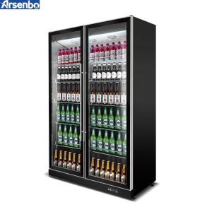 Supermarket Commercial Beverage Refrigerator Vertical Height 1965mm