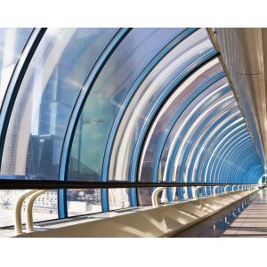 ASTM C1464 Curved Glass Curtain Walls 6106 Toughened Glass Wall