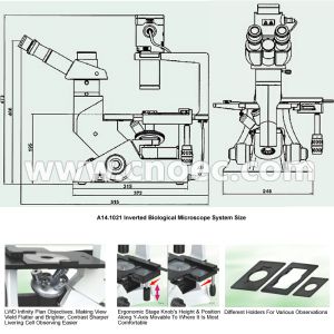 A14.1021 400x Trinocular Inverted Biological Microscope Infinity Optical System