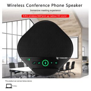 Tongveo Wireless Conference Speakerphone USB Microphone Speaker For Lecturer