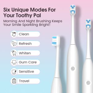 USB Rechargeable Ultrasonic Electric Toothbrush Adults Portable Travel Sonic