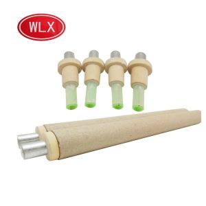 Immersion thermocouple tips for molten steel temperature measurement