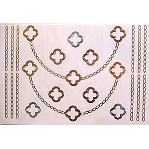 Metallic body art tattoo