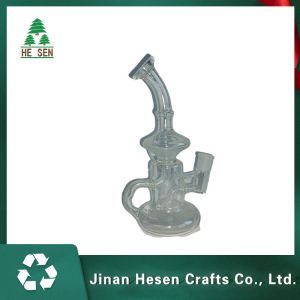 HESEN Irregular Clear 22cm Glass Water Bongs