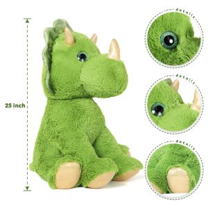 Factory Wholesale Price MORISMOS 24.4 Inch Large Green Triceratops Dinosaur