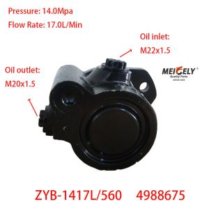 Cummins ISD ISDE 4BT Engine 4988675 Power Steering Hydraulic Pump