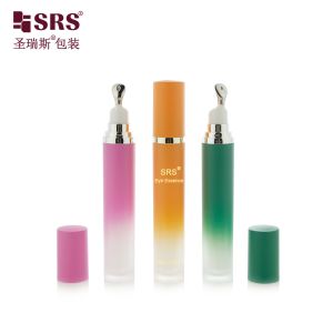 LR001 15ML 20ML Luxury Acrylic Bottle With Metal Applicator Zinc Alloy Material